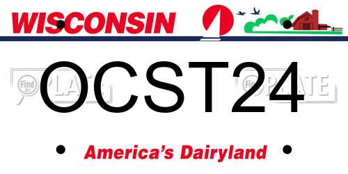 OCST24 Wisconsin License Plate