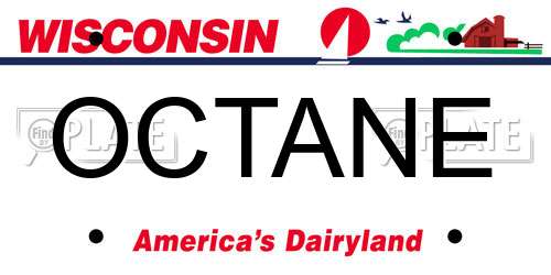 OCTANE Wisconsin License Plate