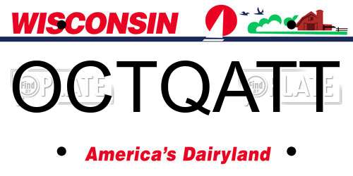 OCTQATT Wisconsin License Plate