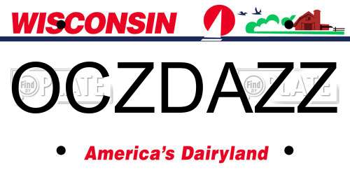 OCZDAZZ Wisconsin License Plate