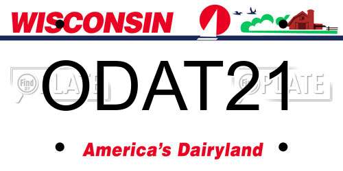 ODAT21 Wisconsin License Plate
