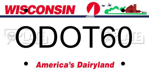 ODOT60 Wisconsin License Plate