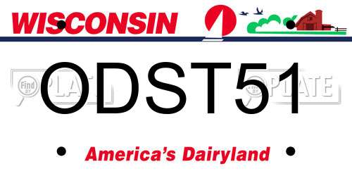 ODST51 Wisconsin License Plate