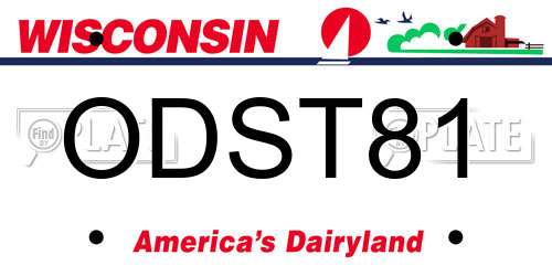 ODST81 Wisconsin License Plate