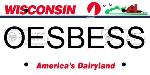 OESBESS Wisconsin License Plate