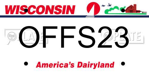 OFFS23 Wisconsin License Plate