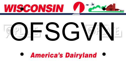 OFSGVN Wisconsin License Plate