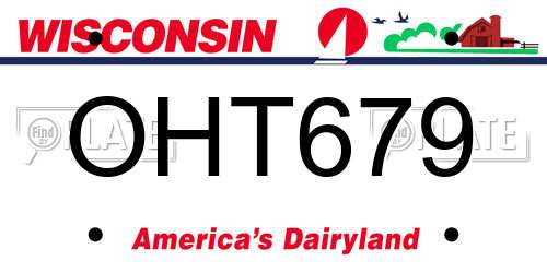 OHT679 Wisconsin License Plate