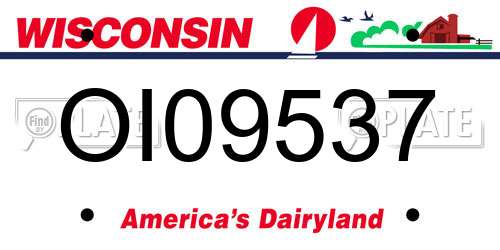 OI09537 Wisconsin License Plate