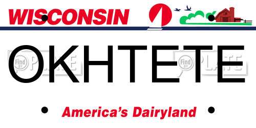 OKHTETE Wisconsin License Plate
