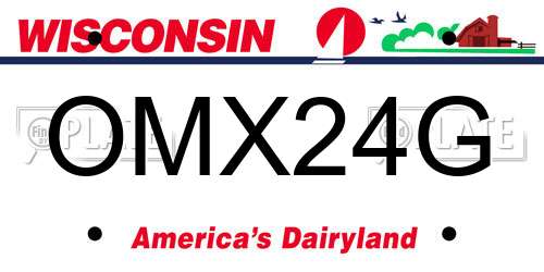 OMX24G Wisconsin License Plate