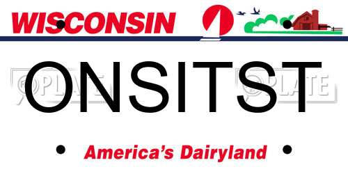ONSITST Wisconsin License Plate