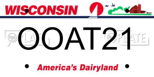 OOAT21 Wisconsin License Plate