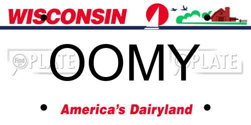 OOMY Wisconsin License Plate