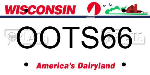 OOTS66 Wisconsin License Plate