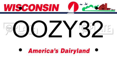 OOZY32 Wisconsin License Plate