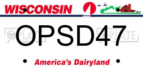 OPSD47 Wisconsin License Plate
