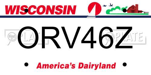 ORV46Z Wisconsin License Plate