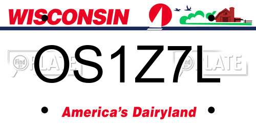 OS1Z7L Wisconsin License Plate