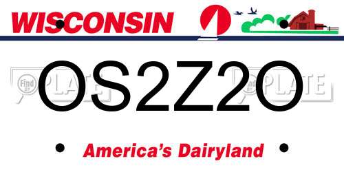 OS2Z2O Wisconsin License Plate