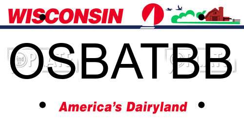 OSBATBB Wisconsin License Plate