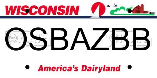 OSBAZBB Wisconsin License Plate