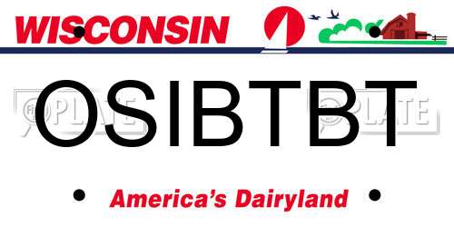 OSIBTBT Wisconsin License Plate