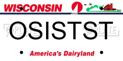 OSISTST Wisconsin License Plate