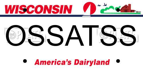 OSSATSS Wisconsin License Plate