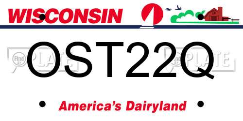 OST22Q Wisconsin License Plate