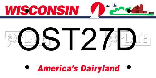 OST27D Wisconsin License Plate