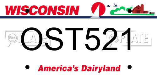 OST521 Wisconsin License Plate