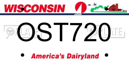 OST720 Wisconsin License Plate