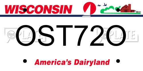 OST72O Wisconsin License Plate