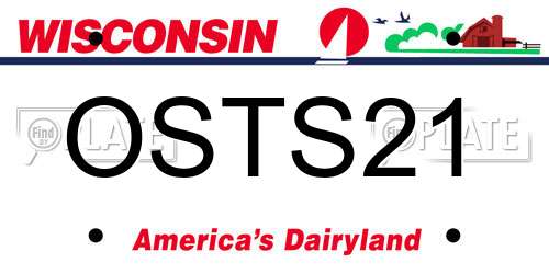 OSTS21 Wisconsin License Plate