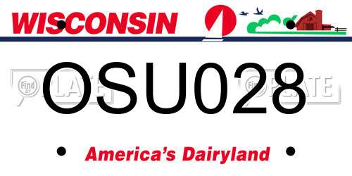 OSU028 Wisconsin License Plate