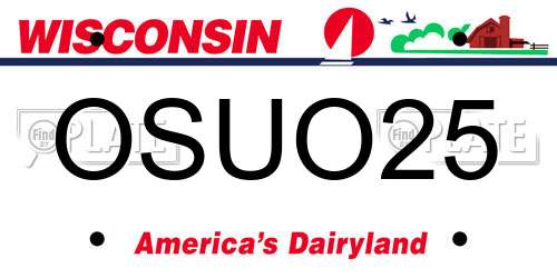 OSUO25 Wisconsin License Plate