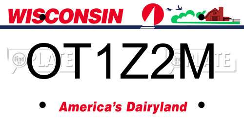 OT1Z2M Wisconsin License Plate