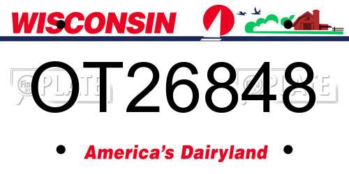 OT26848 Wisconsin License Plate