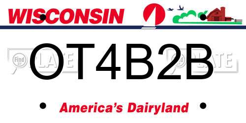 OT4B2B Wisconsin License Plate