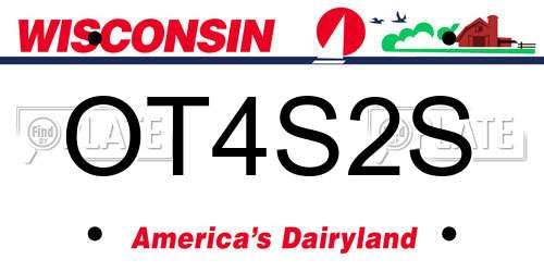 OT4S2S Wisconsin License Plate