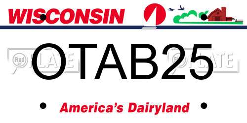 OTAB25 Wisconsin License Plate