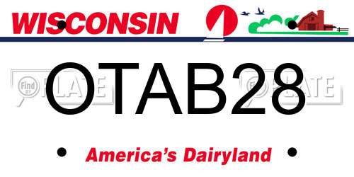 OTAB28 Wisconsin License Plate