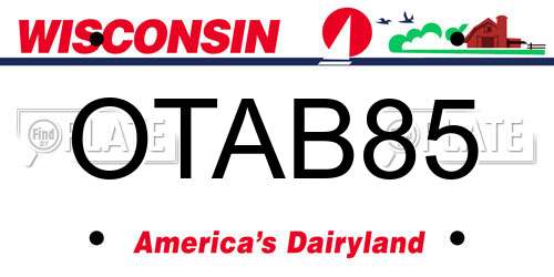 OTAB85 Wisconsin License Plate