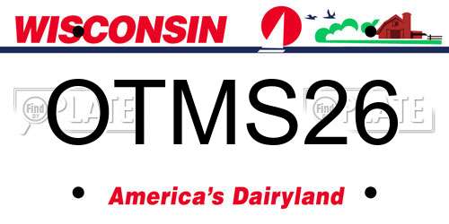 OTMS26 Wisconsin License Plate