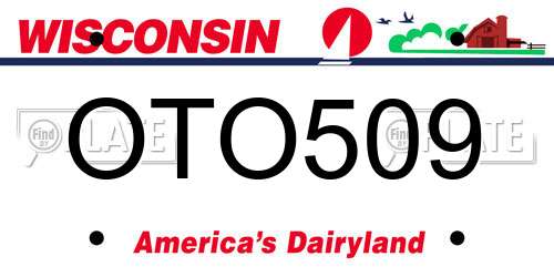 OTO509 Wisconsin License Plate