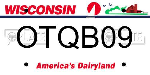 OTQB09 Wisconsin License Plate