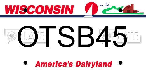 OTSB45 Wisconsin License Plate