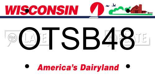 OTSB48 Wisconsin License Plate