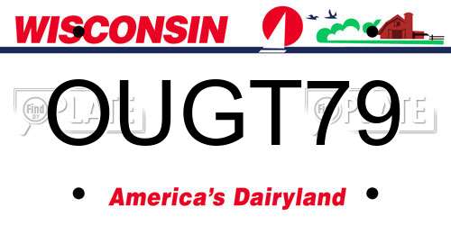 OUGT79 Wisconsin License Plate